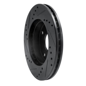 Chevrolet Optra Brake Rotor (1) - Front Right - R1 Concepts - Drilled & Slotted - Black - `04-`10